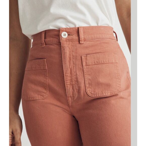 Madewell Emmett 2.0 Wide-Leg Crop Pants Jeans Dried Rose Plus Size 32 - Picture 5 of 10